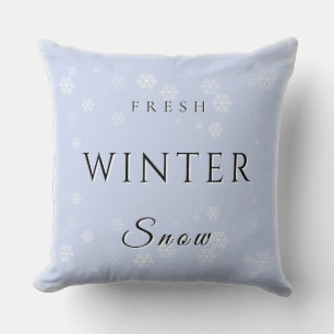 Fresh Winter Snow w/ Snow Throw Pillow
