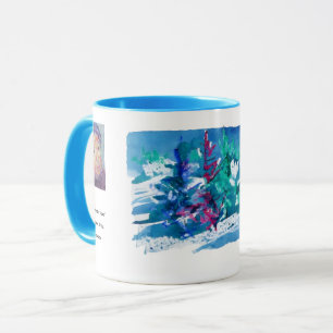 Fresh Winter Trees Painting / Artist Larry Lerew Mug
