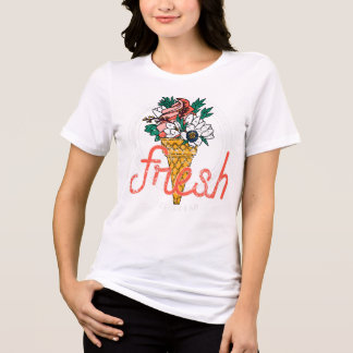 Fresh Women’s T-Shirt with Flowerpot Design Tri-Blend Shirt