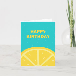 Fresh yellow lemon Happy Birthday Card