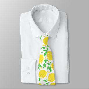 Fresh Yellow Lemons 01 Neck Tie