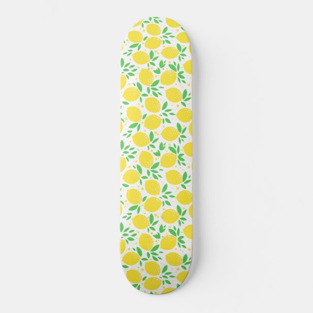 Fresh Yellow Lemons 2 Skateboard (Front)