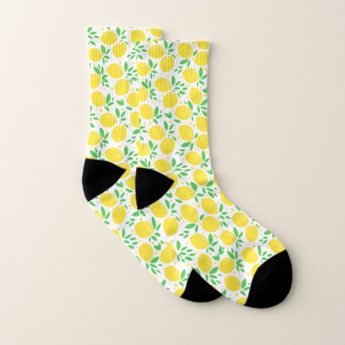Fresh Yellow Lemons 2 Socks