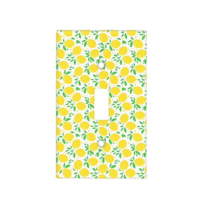 Fresh Yellow Lemons 3 Light Switch Cover (Front)