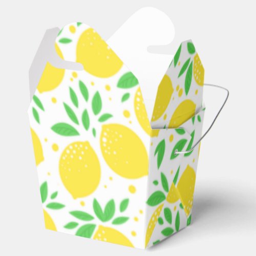 Fresh Yellow Lemons 4 Favor Boxes