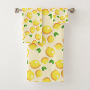 Fresh Yellow Lemons - Bath Towel Set