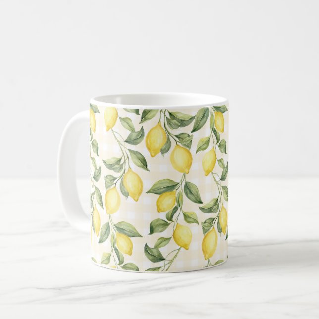 Fresh Yellow Lemons Coffee Mug (Front Left)
