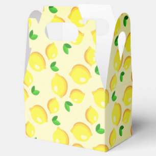 Fresh Yellow Lemons Favor Boxes