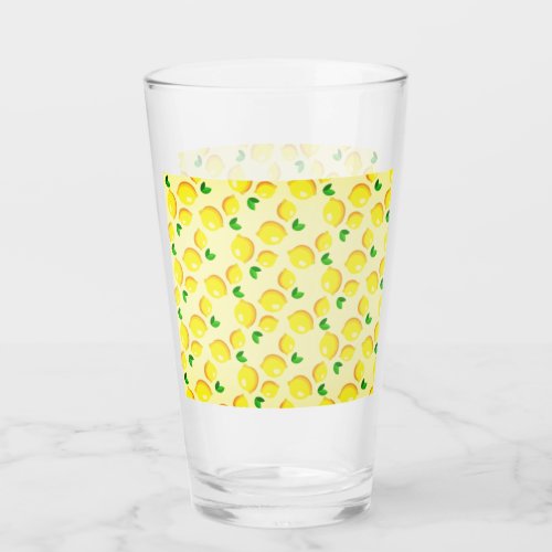 Fresh Yellow Lemons Glass