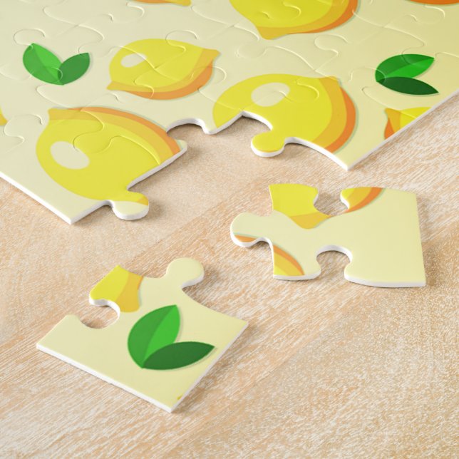 Fresh Yellow Lemons Jigsaw Puzzle (Side)