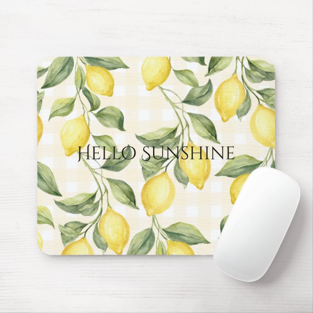 Fresh Yellow Lemons Mouse Pad (With Mouse)