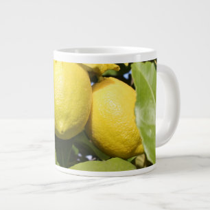 Fresh Yellow Lemons on a Tree Giant Coffee Mug