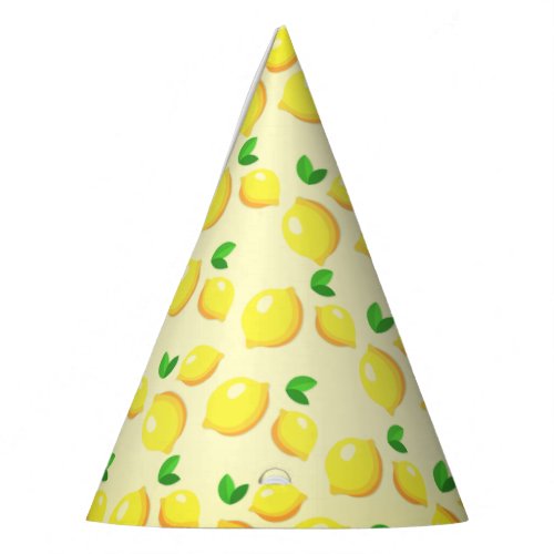 Fresh Yellow Lemons Party Hat