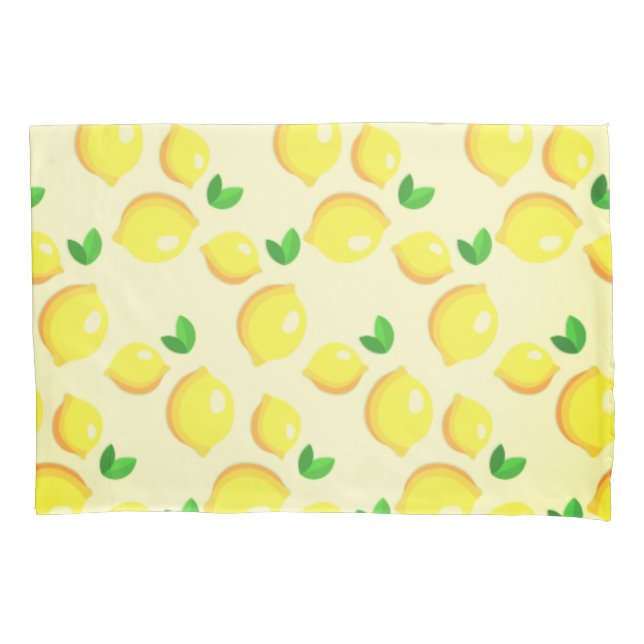 Fresh Yellow Lemons Pillow Case (Front)