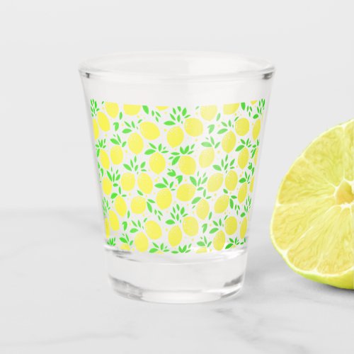 Fresh Yellow Lemons Shot Glass