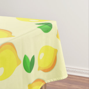 Fresh Yellow Lemons Tablecloth