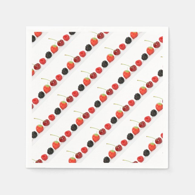 Fresh Yummy Berries Napkins (Front)