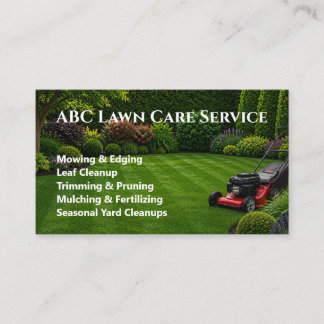 Freshcut Lawn Care Business Card