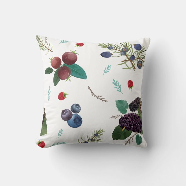 Freshen Up Your Décor with Fruit Pattern  Throw Pillow (Front)