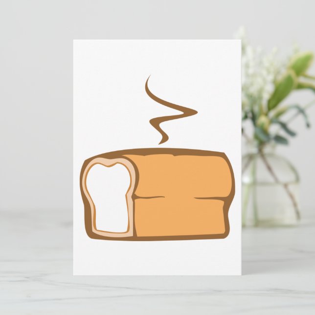 Freshly Baked Bread Loaf Warm Bakery Invitation (Standing Front)