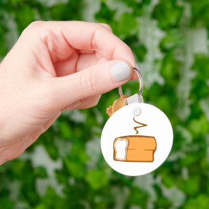 Freshly Baked Bread Loaf Warm Bakery Keychain