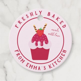 Freshly Baked From the Kitchen of - Made with love Favor Tags