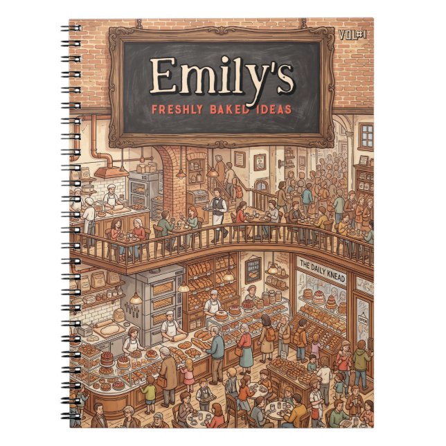 Freshly Baked Ideas Multi-floor Bakery Custom Notebook (Front)