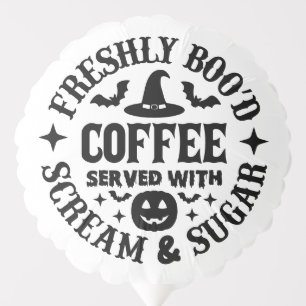 Freshly Boo’d Coffee Served with Scream & Sugar Balloon