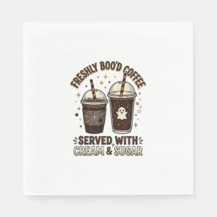 Freshly Bood Coffee Halloween Ghost Cup Napkins