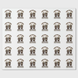 Freshly Bood Coffee Halloween Ghost Cup Wrapping Paper