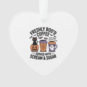 Freshly Boo'd Coffee Halloween Ornament