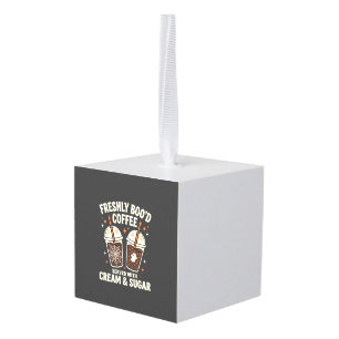 Freshly Bood Halloween Coffee Cube Ornament