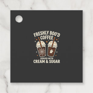 Freshly Bood Halloween Coffee Favor Tags