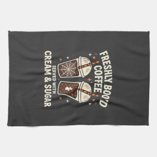 Freshly Bood Halloween Coffee Kitchen Towel