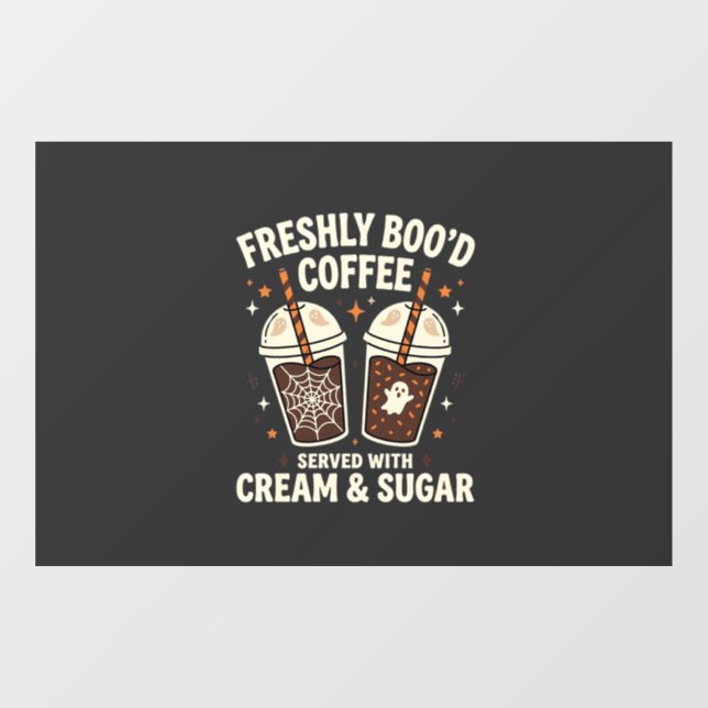 Freshly Bood Halloween Coffee Window Cling (Sheet)
