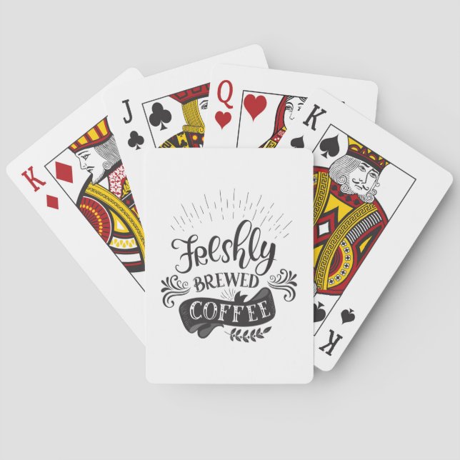 Freshly Brewed Coffee Poker Cards (Back)