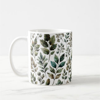 Freshly Brewed, Naturally Leaves Design Coffee Mug