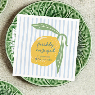 Freshly Engaged Amalfi Coast Bridal Shower Lemon Napkins
