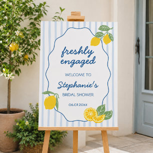 Freshly Engaged Amalfi Coast Lemon Bridal Shower Foam Board