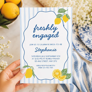 Freshly Engaged Amalfi Coast Lemon Bridal Shower Invitation