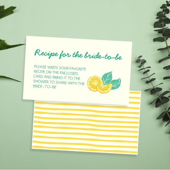 Freshly Engaged Recipe For Bride Lemon Citrus Note Card (Freshly Engaged Recipe For Bride Lemon Citrus Note Card)