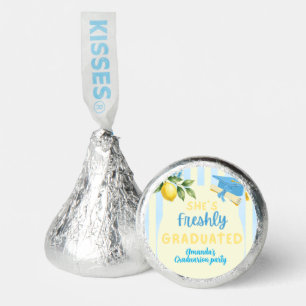 Freshly Graduated Blue Stripe Lemon Graduation Hershey®'s Kisses®