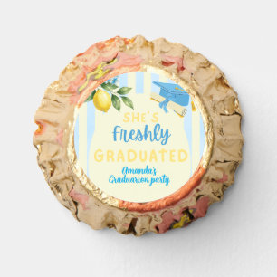 Freshly Graduated Blue Stripe Lemon Graduation Reese's Peanut Butter Cups