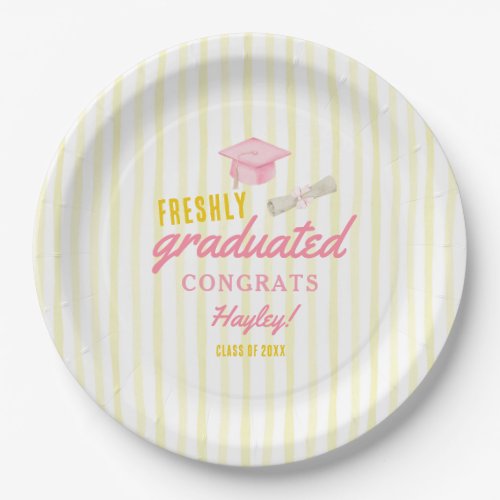 Freshly Graduated College Graduation Party Paper Plates