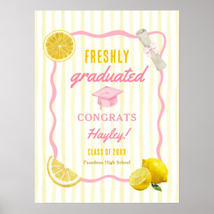Freshly Graduated Grad Party Printable Welcome Poster