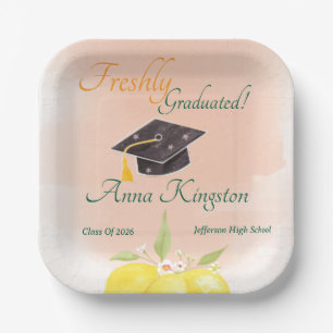 Freshly Graduated Graduation Party Paper Plates