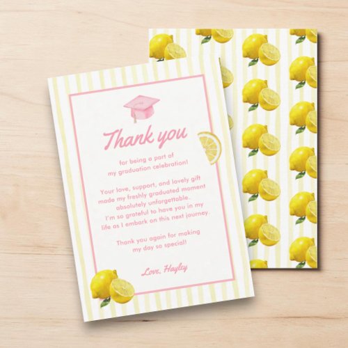 Freshly Graduated Graduation Party Thank You Card