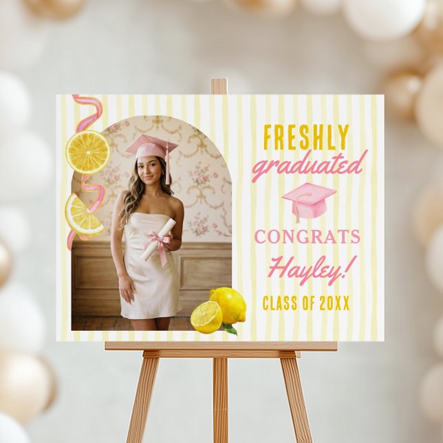 Freshly Graduated Graduation Party Welcome Foam Board (Creator Uploaded)