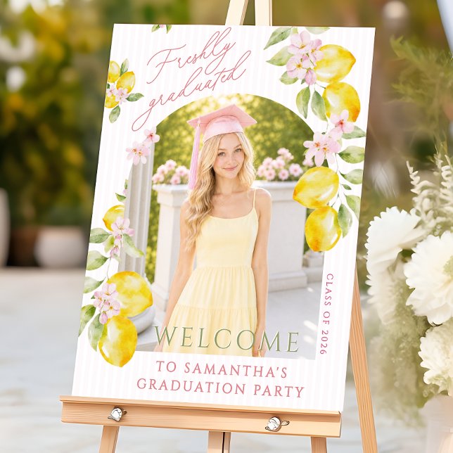 Freshly graduated graduation PARTY WELCOME SIGN (Creator Uploaded)