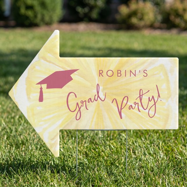 Freshly Graduated Lemon Grad Party Sign (Creator Uploaded)